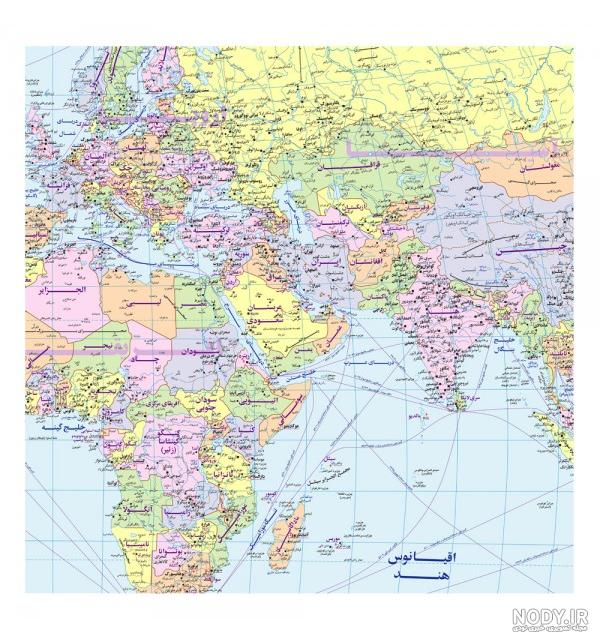 نقشه جهان فارسی با کیفیت عالی pdf