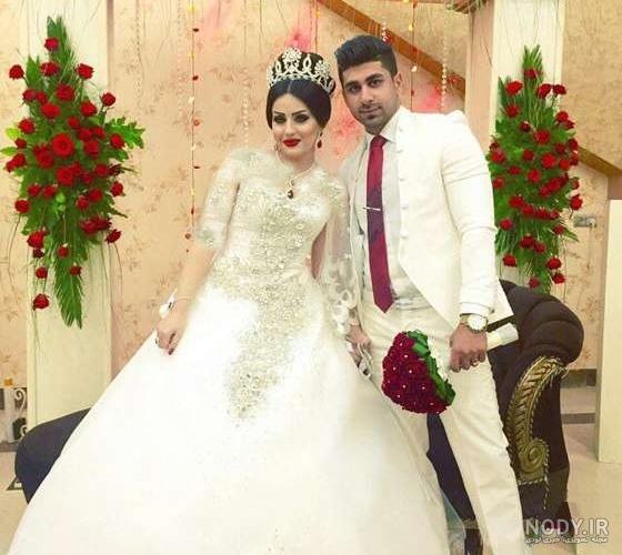 لباس عروس رنگی