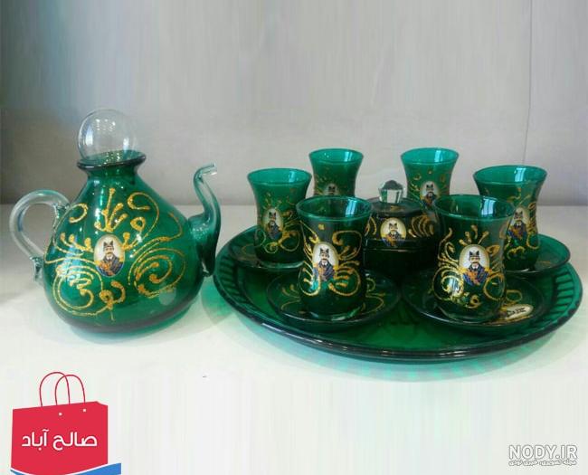 ظروف شاه عباسی فیروزه ای ظروف شاه عباسی فیروزه ای