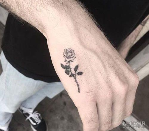 عکس تاتو گل رز روی دست