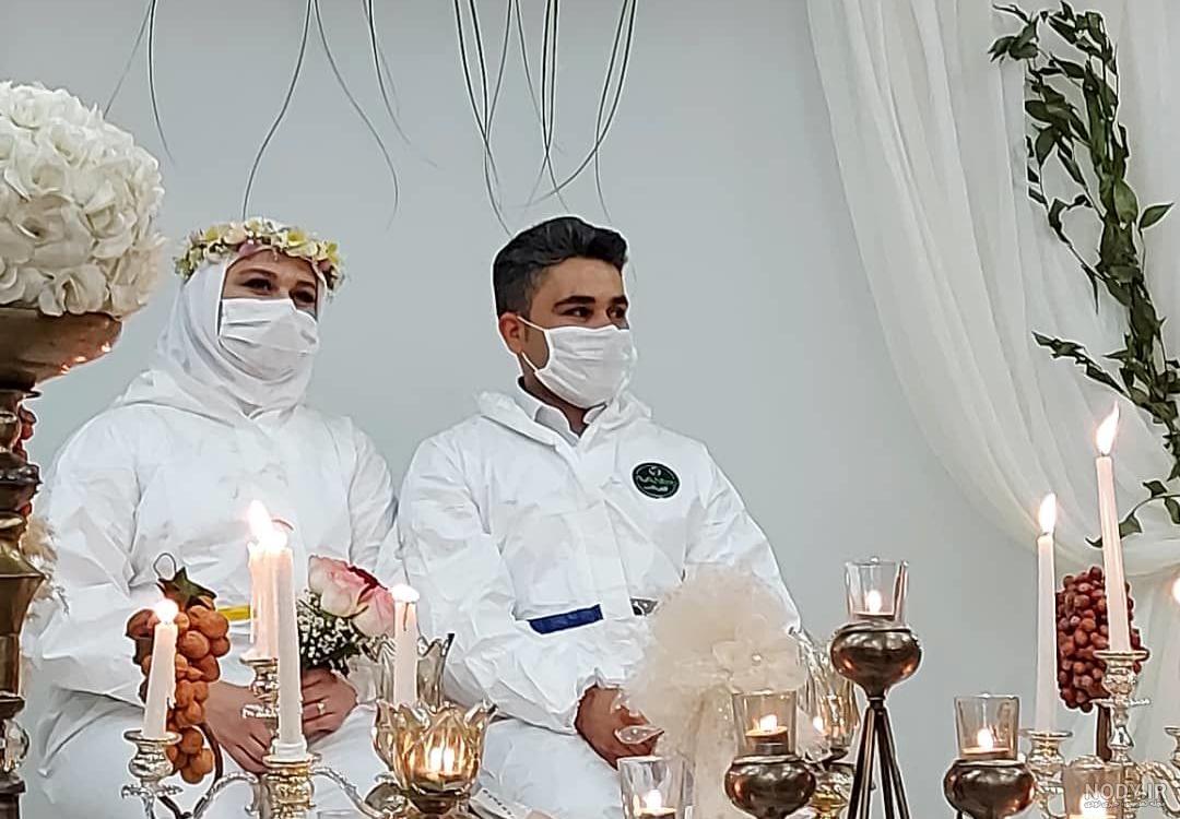 عکس عروس و داماد سر سفره عقد دائم
