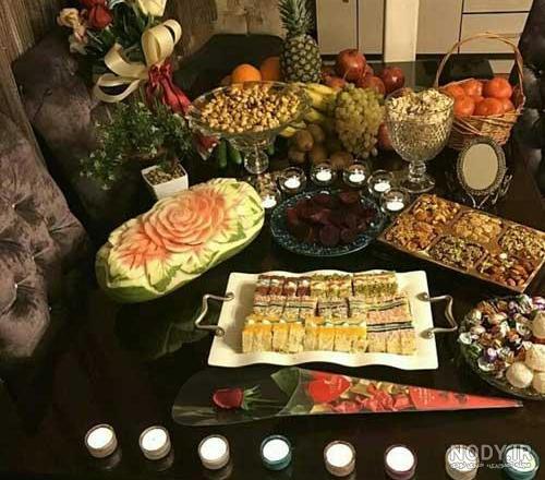 سفره آرایی شب یلدا ساده سفره آرایی شب یلدا ساده