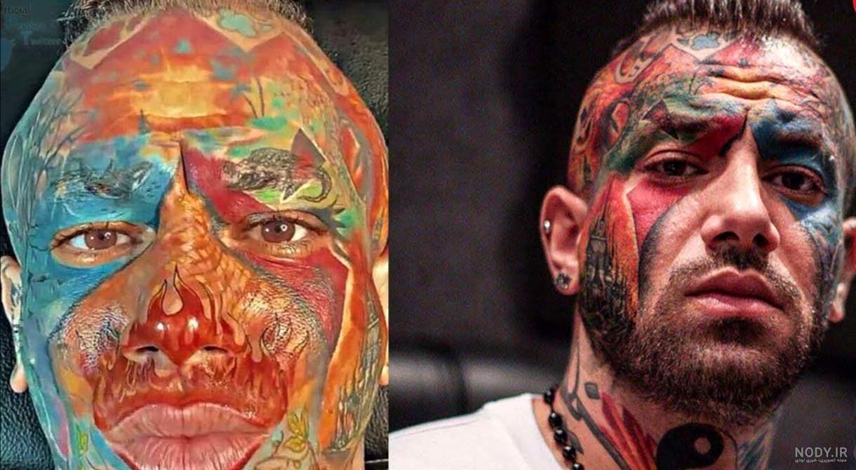 عکس تتو های روی صورت تتلو عکس تتو های روی صورت تتلو