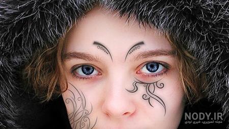عکس خالکوبی روی صورت عکس خالکوبی روی صورت