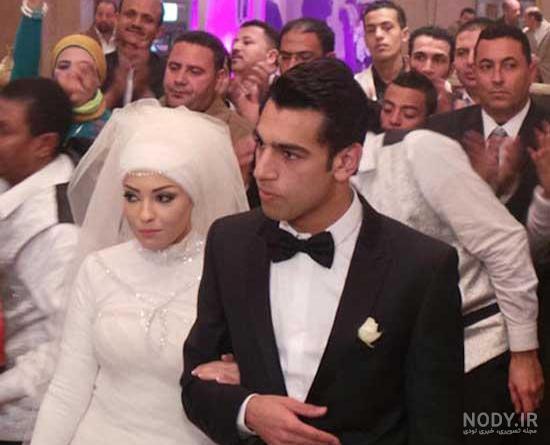 عکس محمد صلاح با همسرش