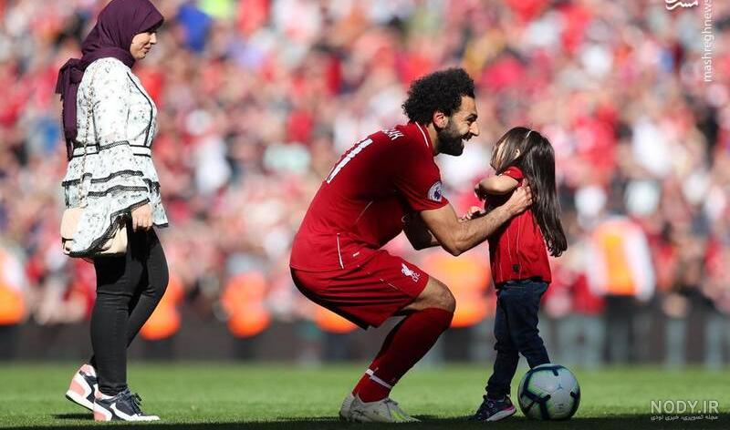 عکس محمد صلاح و همسرش