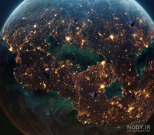 تصاویر کره زمین در شب