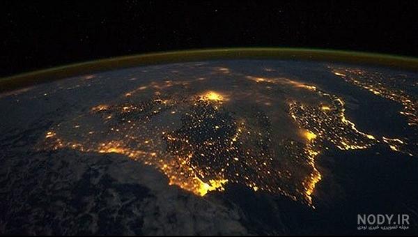 عکس کره زمین شب