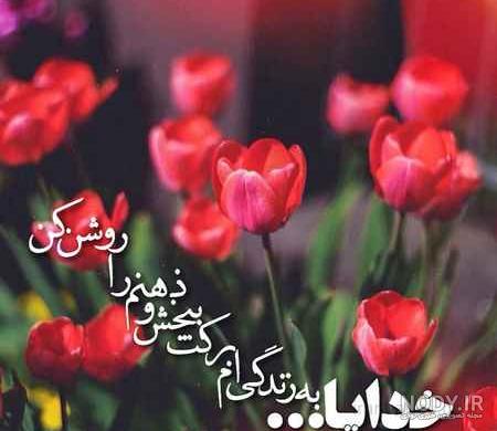 عکس گل نوشته دار عاشقانه