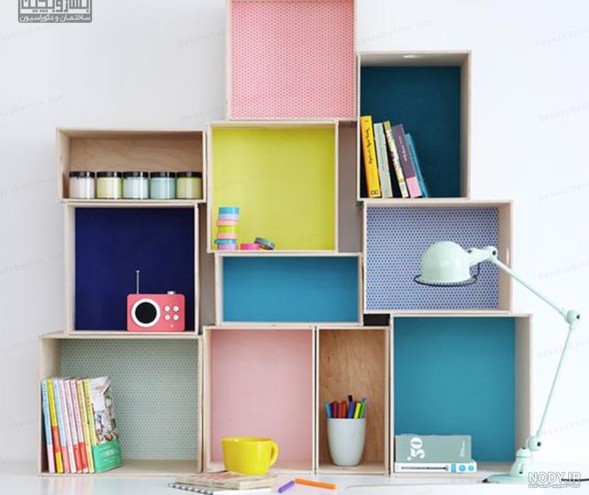 ساخت کتابخانه با کارتن ساده ساخت کتابخانه با کارتن ساده