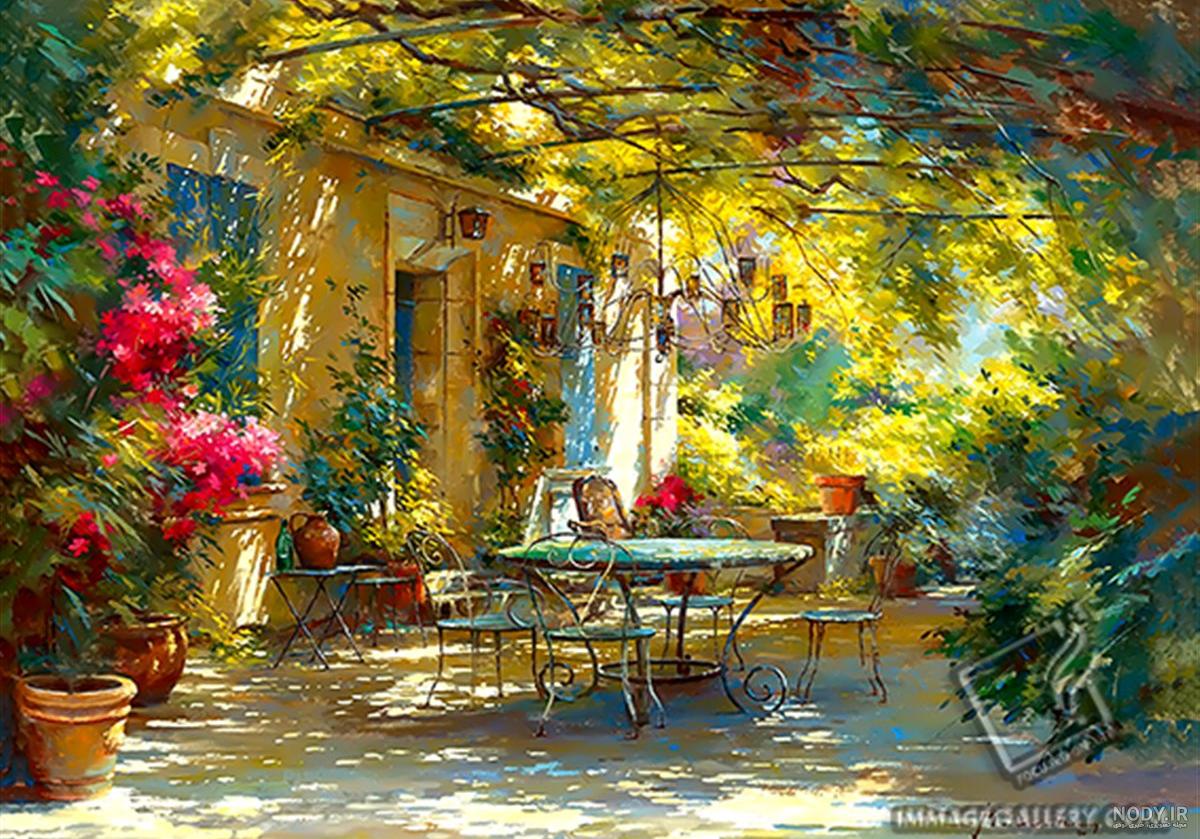 عکس نقاشی منظره با مداد سیاه