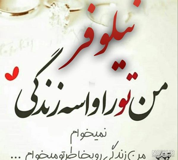 عکس نوشته اسم نیلوفر به انگلیسی