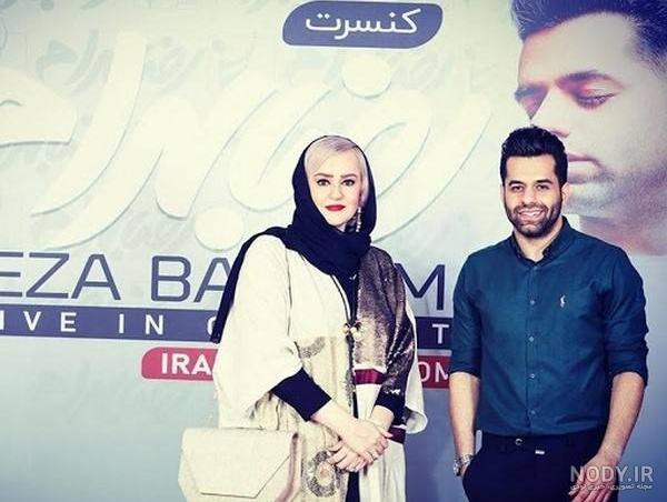 عکس رضا بهرام با همسرش
