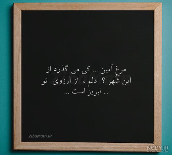 عکس نوشته شعر مرغ آمین عکس نوشته شعر مرغ آمین
