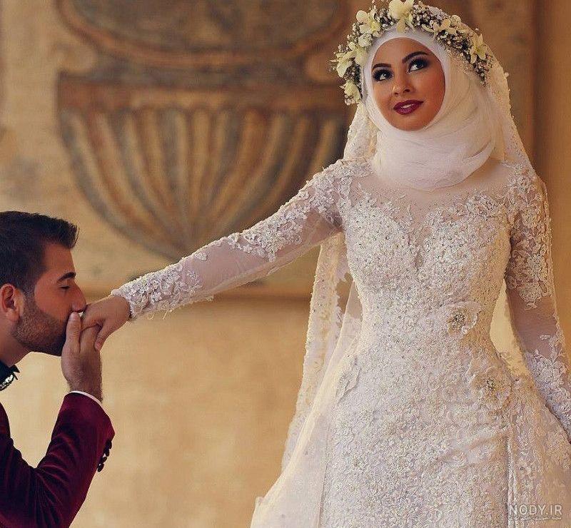 عروس با حجاب با تاج گل عروس با حجاب با تاج گل