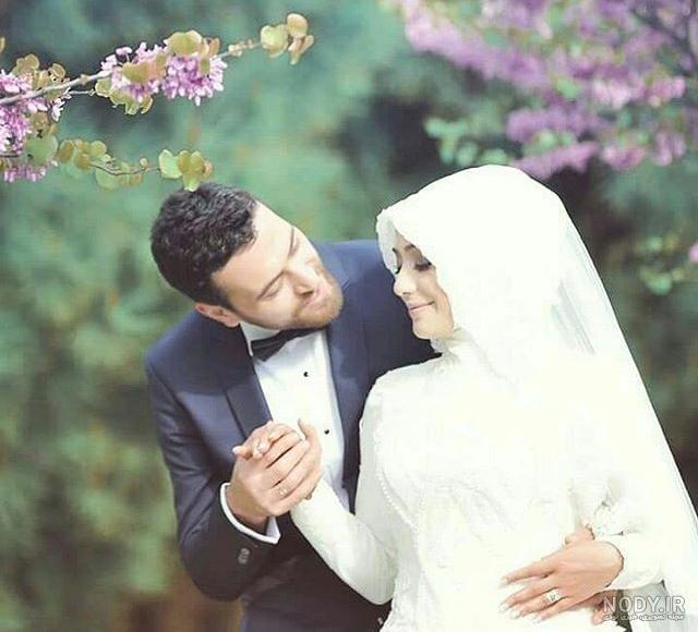 عروس با حجاب با تاج