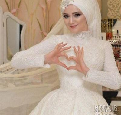 عروس با حجاب با کلاه