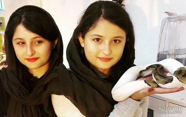 عکس سارا و نیکا در استخر