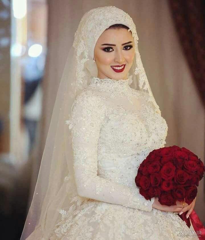 لباس عروس کردی با حجاب