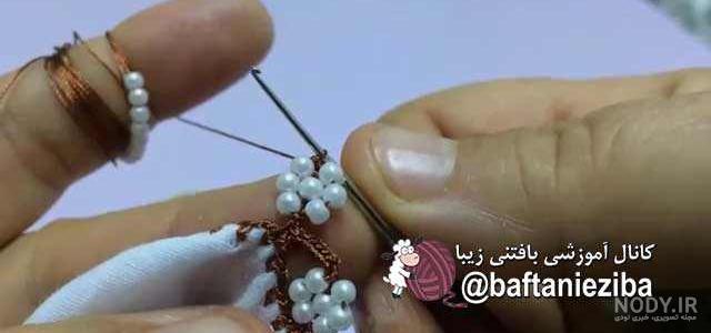 آموزش لبه چادر بندری با گلابتون قسمت اول