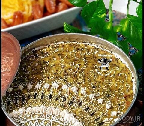 آموزش تزیین آش رشته ساده