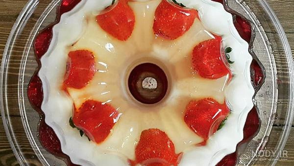 طرز تهیه ژله رولی گل رز طرز تهیه ژله رولی گل رز
