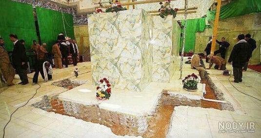 عکس امام حسین در قبر