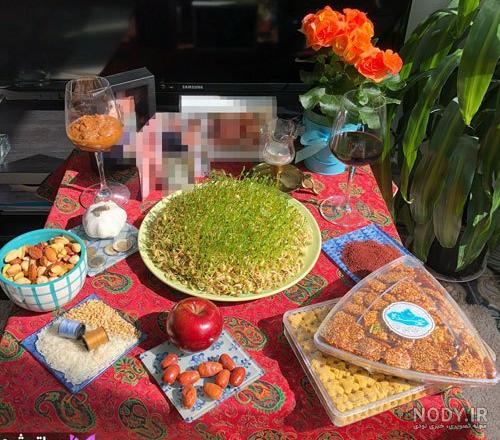 عکس سفره هفت سین لاکچری عکس سفره هفت سین لاکچری