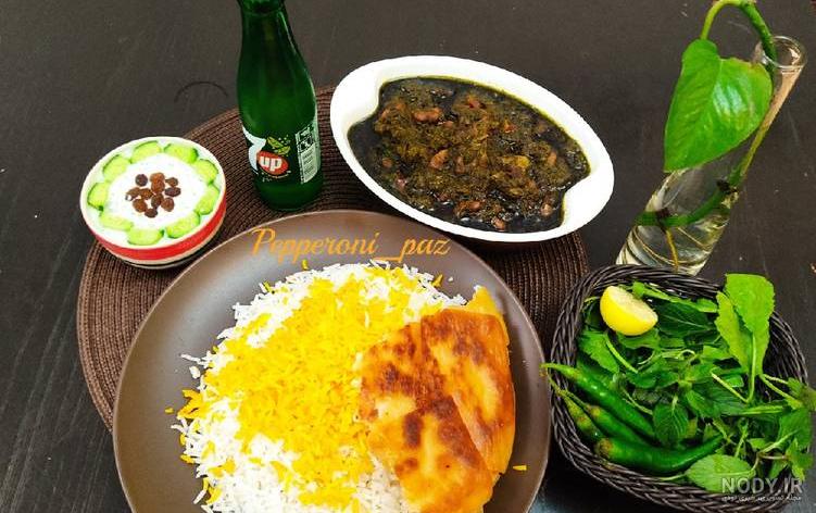 عکس چلو خورشت قورمه سبزی