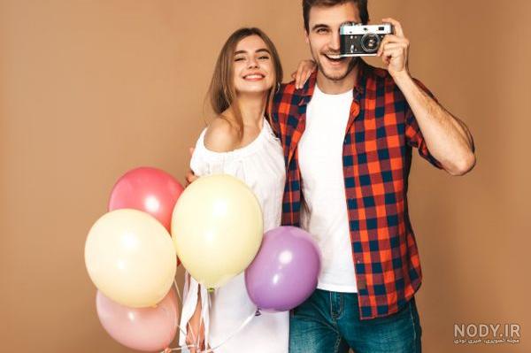 ژست عکس تولد کودک در فضای باز