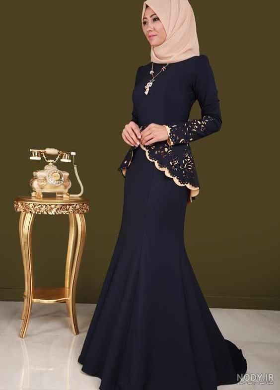 لباس مجلسی بلند پوشیده