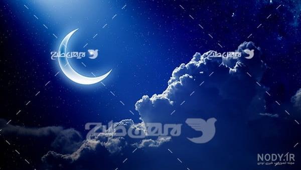  عکس آسمان ابری در شب