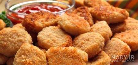 طرز تهیه ناگت مرغ با پفک طرز تهیه ناگت مرغ با پفک
