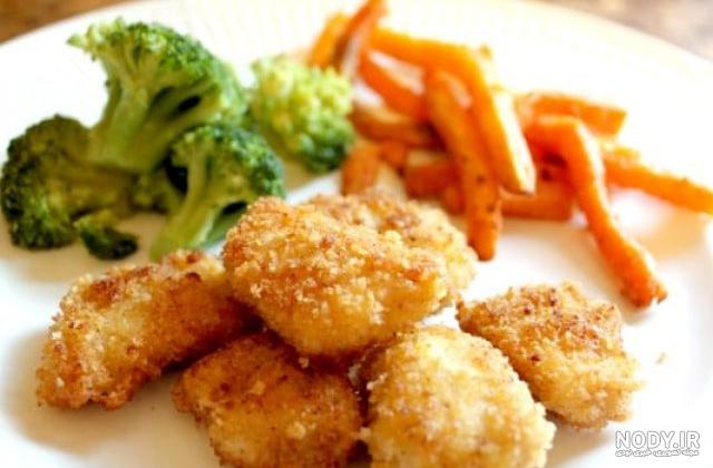 طرز تهیه ناگت مرغ خانگی ساده طرز تهیه ناگت مرغ خانگی ساده