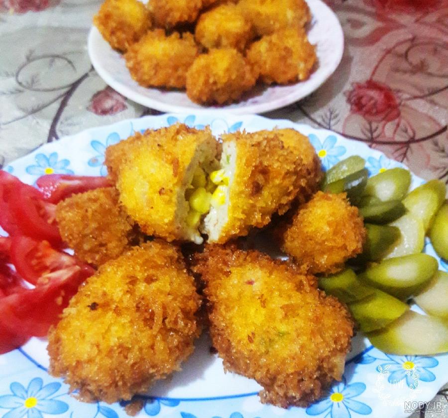 طرز تهیه ناگت مرغ و قارچ خانگی طرز تهیه ناگت مرغ و قارچ خانگی