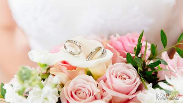 عکس دسته گل حلقه ای عروس