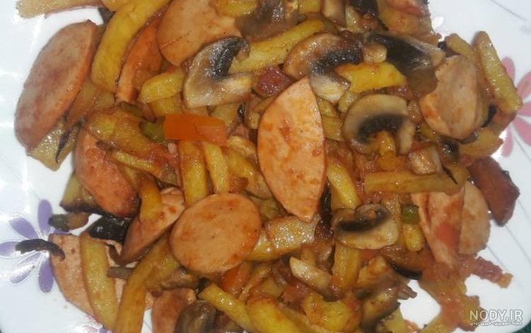 غذا با قارچ و بادمجان غذا با قارچ و بادمجان