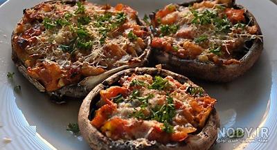 غذا با قارچ و گوجه فرنگی غذا با قارچ و گوجه فرنگی