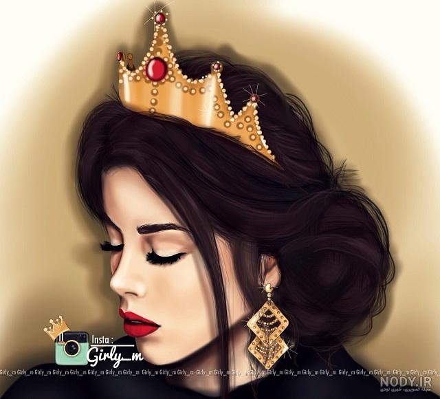 عکس دختر با تاج گل برای پروفایل