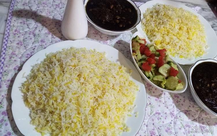 تزیین قورمه سبزی ساده