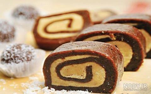 طرز تهیه رولت خرما با آرد نخودچی طرز تهیه رولت خرما با آرد نخودچی