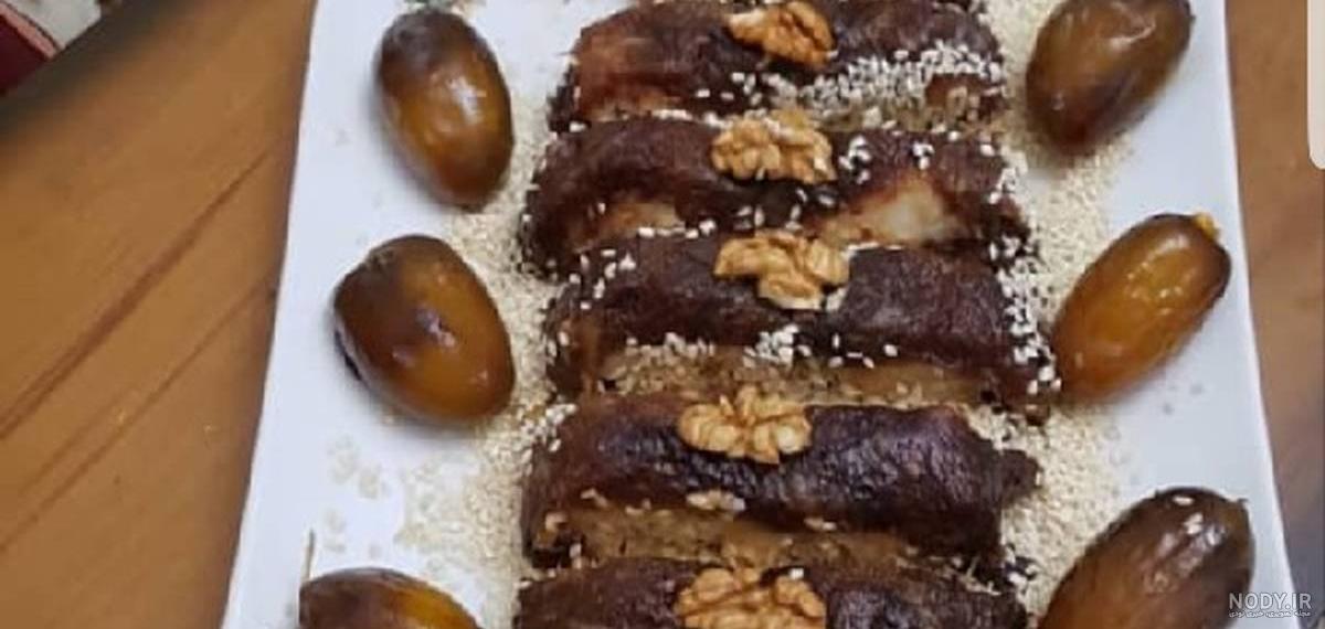 طرز تهیه رولت خرما با خمیر طرز تهیه رولت خرما با خمیر