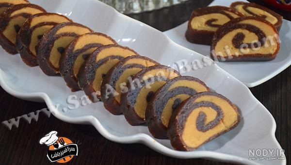 طرز تهیه رولت خرما با ویفر طرز تهیه رولت خرما با ویفر
