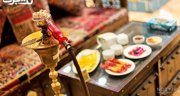 عکس سفره خانه و قلیون