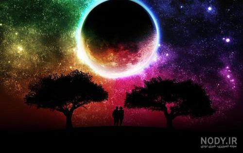 عکس ماه کامل در شب عکس ماه کامل در شب