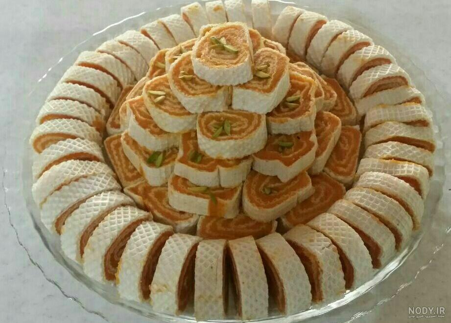 تزیین حلوا ساده با قاشق