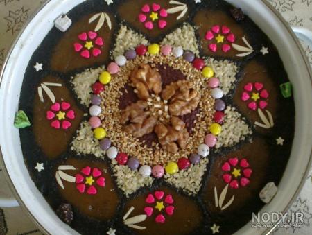 تزیین حلوا ساده و زیبا