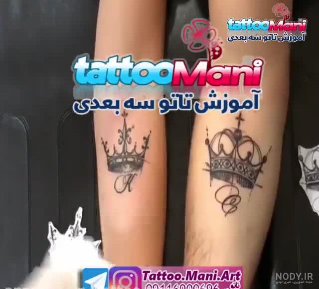 عکس تاتو تاج رو دست
