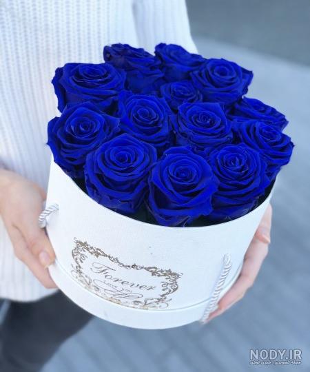 عکس دسته گل آبی