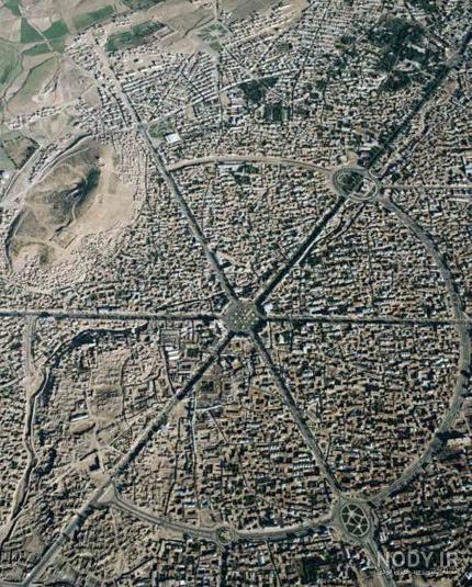 عکس هوایی شهر سلماس - عکس نودی